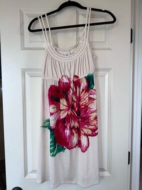 Moa Moa Ivory Strappy Mini dress Sz M